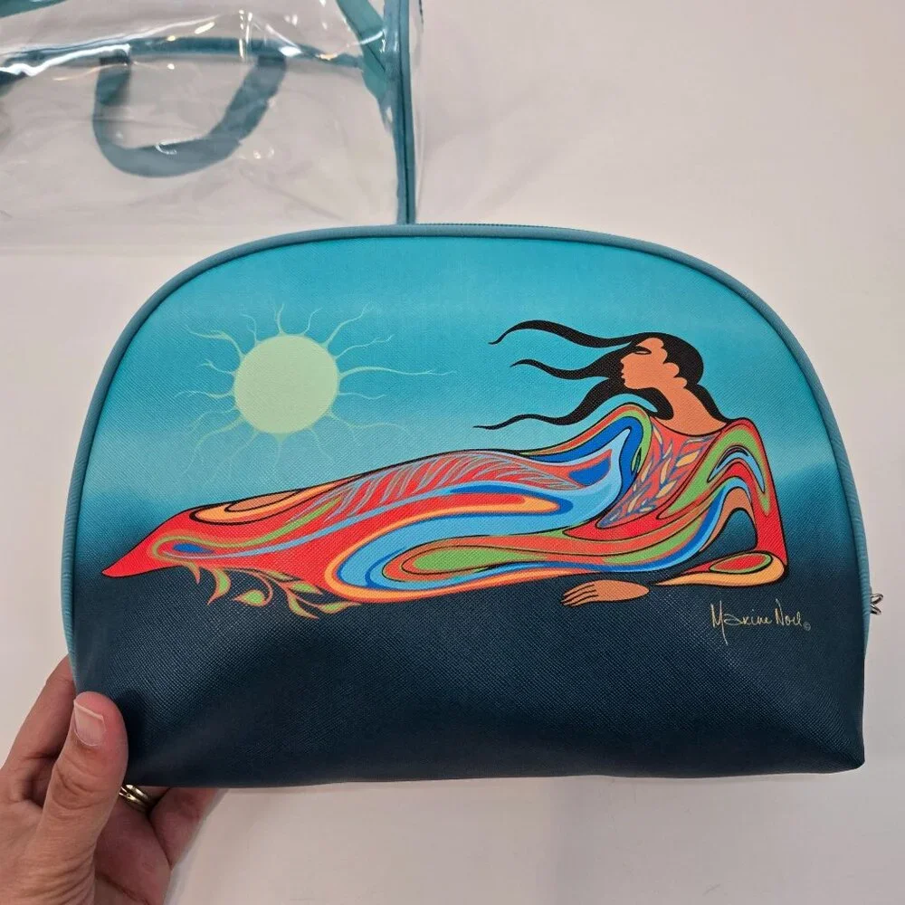 Oscardo Mother Earth Cosmetic Bags 3 Piece Set First Nations Artist Maxine Noel